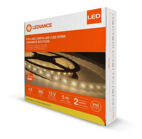 Ledvance Fita Led Ecoflex 4,8w/m 12v Ip65 5mts 2700k 7014719