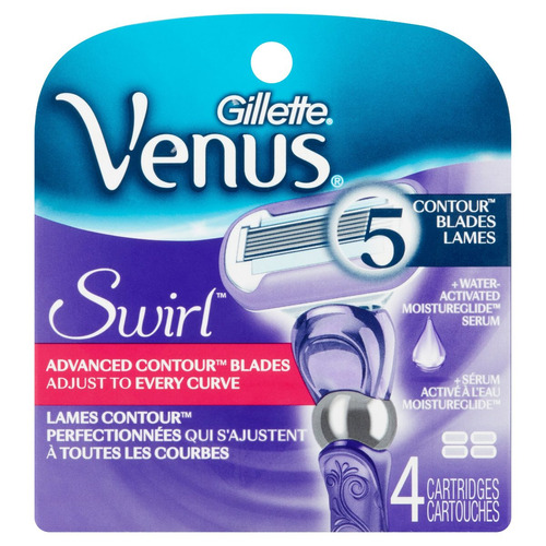 Gillette Venus Remolino Razor Cartucho Recargas Cuenta 4