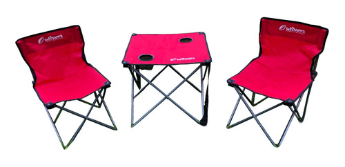 Set Outdoors Sillas + Mesa Plegable Camping Jardin Reforzado