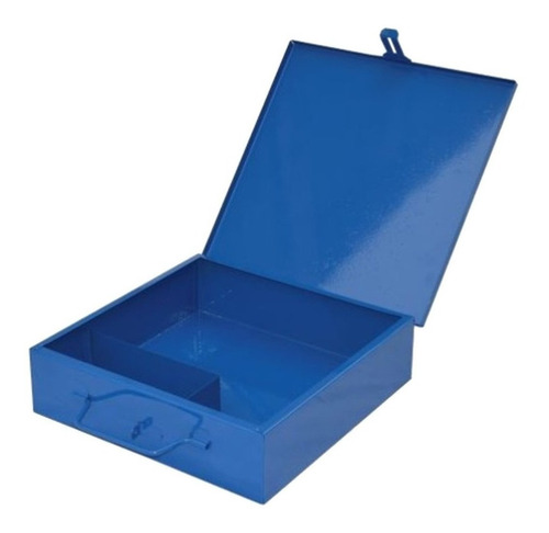 Caixa De Ferramentas Baú Para Furadeira Reforçada 30x30x8cm Cor Azul