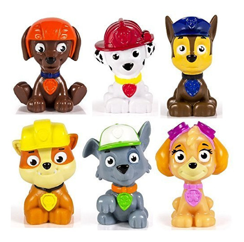 Juego De 6 Figuras De Paw Patrol Para Niños, Rocky, Zuma, .