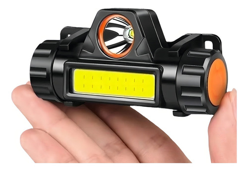 Lanterna De Cabeça Ajustável Recarregável Led Forte Resistente Água Cor da luz Branca Com Imã Led T6 + 1 Led