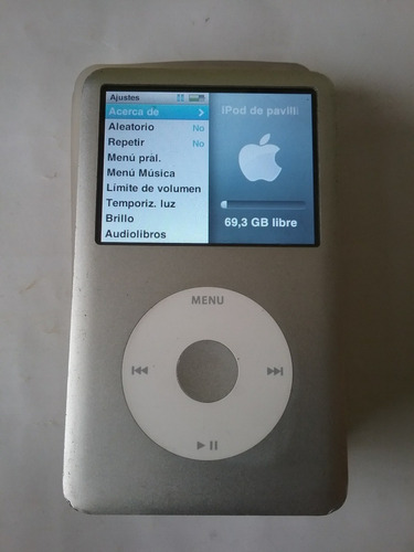 iPod Classic Sexta Generación De Color Gris 80 Gb Cargador C