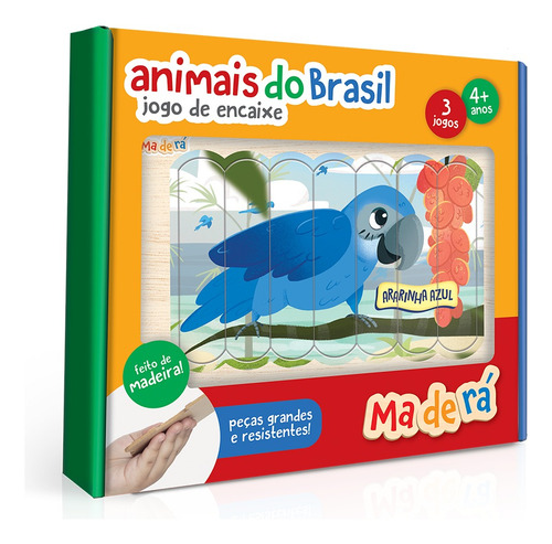 Animais Do Brasil - Jogo De Encaixe - Toyster Brinquedos
