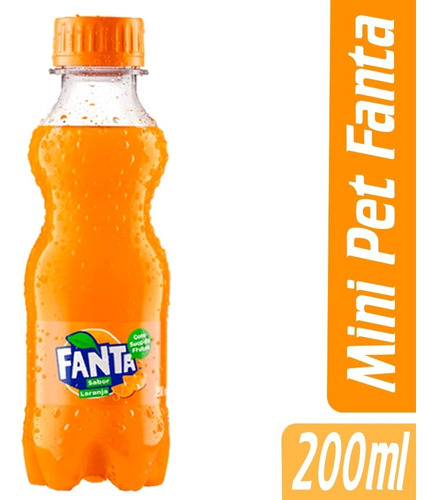 Mini Refrigerante De Laranja Fanta Pet 200ml