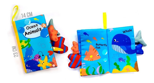 Libros Para Bebes Didácticos De Tela Animales Marinos