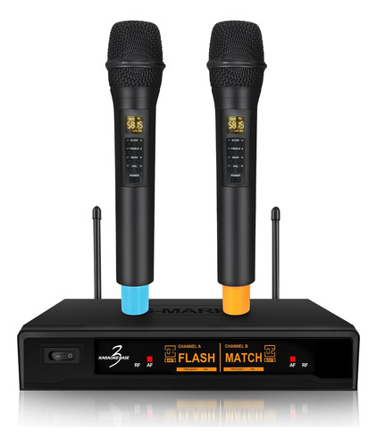 G-mark Sistema De Micrófono Inalámbrico Uhf Karaoke Base 3,