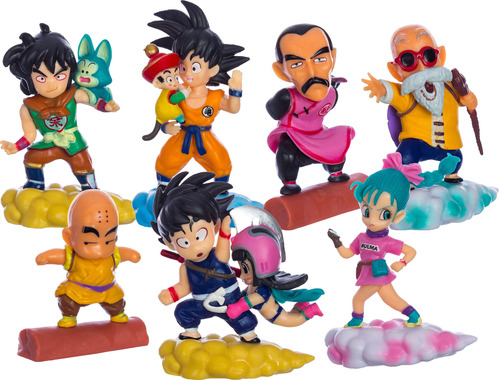 Set De 7 Figuras - Dragon Ball Goku Krillin Milk Roshi Y Mas