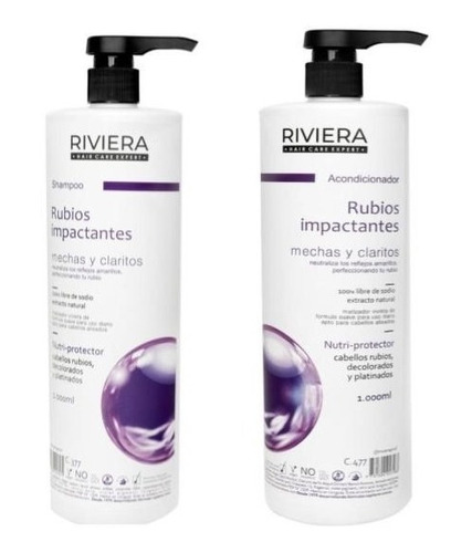 Shampoo+acondicionador Rubios Impactantes  1l Uso Diario