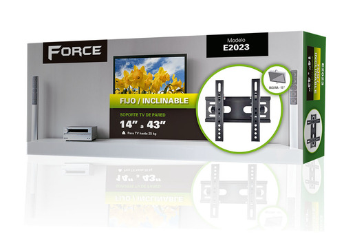 Soporte Tv Fijo e inclinable 15" a 43" regulable Force E2023