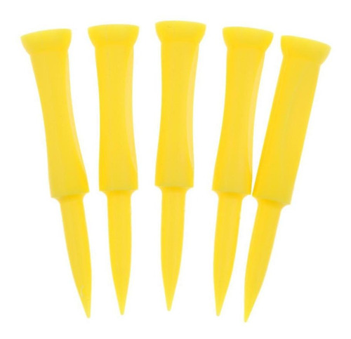 5pcs Plástico Plástico Castillo Golf 70 Mm Amarillo -