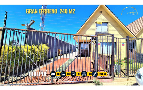 Casa 2019 En Quilpué Con Gran Terreno 240m2 3dorm 2bañ 4 Est