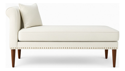 Sillón Divan Tipo Chaise Longue Moderno Blanco