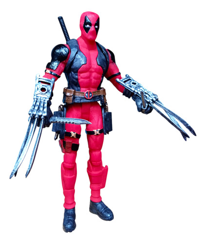 Figura Deadpool 25 Cm Altura Articulado Con Accesorios