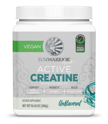 Imagem 1 de 5 de Suplemento Em Pó Creatina Sunwarrior Active Line Vegan 300g