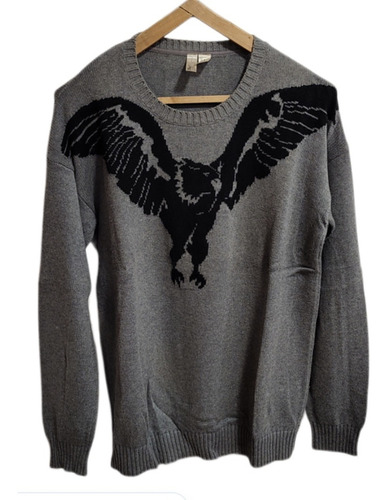 Sweater Forever 21 Grueso Color Gris Talle L