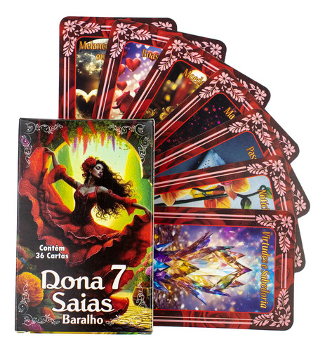 Tarot Baralho Dona 7 (sete) Saias 36 Cartas Com Manual