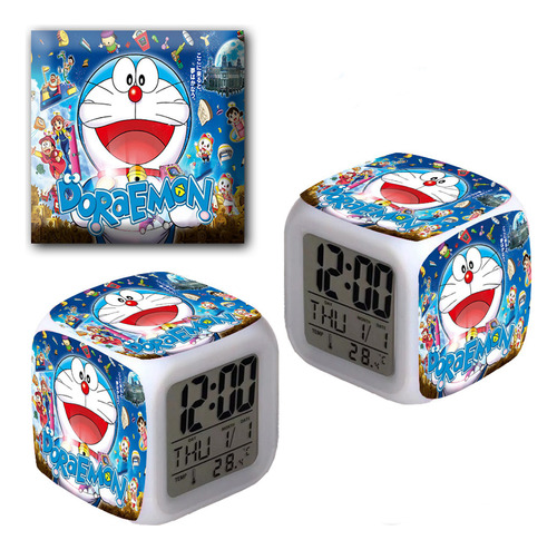 Reloj Despertador Iluminado Doraemon - Printek