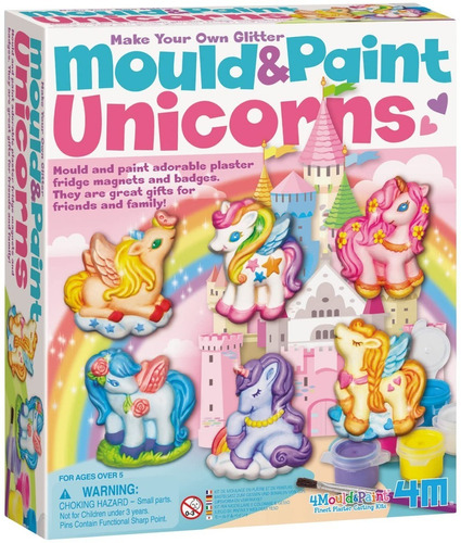 Kit Para Pintar Y Moldear Unicornios Broche Pin Manualidades