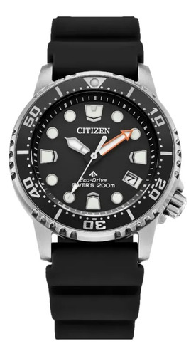 Reloj Citizen Promaster Eco Drive Para Dama Eo2020-08e Color de la correa Negro Color del bisel Plateado Color del fondo Negro