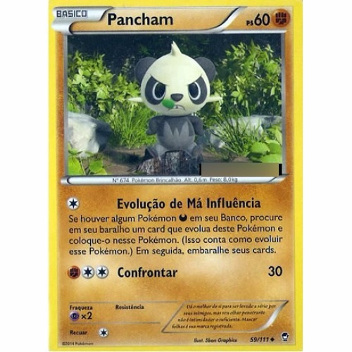 Pancham - Pokémon Físico Comum - 59/111 - Pokemon Card Game