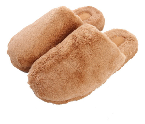 Pantuflas Hombre Peluche Piel Conejo - Una Bs As