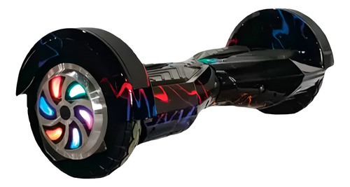 Skate Elétrico Hoverboard Overboard Led Bluetooth Pneu 8'' Cor Preto