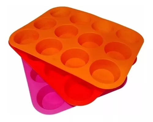 Molde De Silicona Cupcake Muffins Grande 12 Cavidades - Bazar Del Cocinero