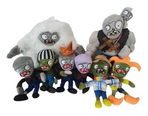 Zombies Vs Plantas De Peluche Coleccionalos 6 Pz