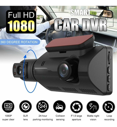 3 En 1 Dvr Car 1080p Hd Dash Cam Video Recorder 3 Cámara