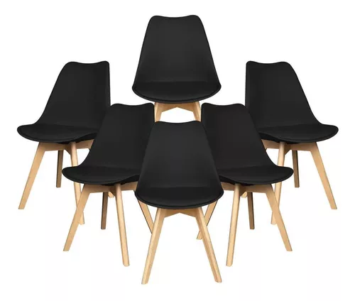 Pack de sillas nordicas Eames - Negras – DECOINFINITY