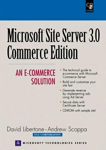 Microsoft Site Server 3.0 Commerce Edition - An E-commer An E- Commerce Solution, De Libertone, David. Editorial Pearson Tecnicos Importados, Tapa Mole En Inglês