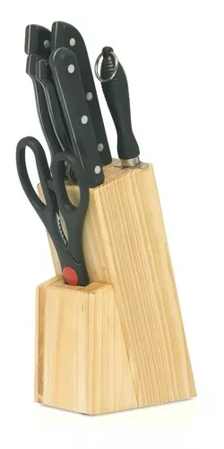 Juego de cuchillos y tijera con taco, modelo ULTRACORTE - TN8075 — Fivisa