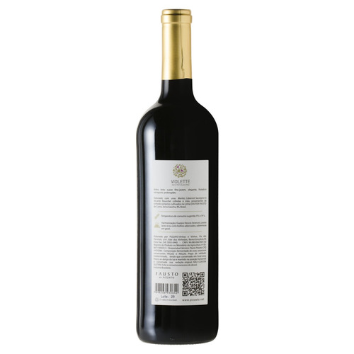 Imagem 2 de 2 de Vinho tinto suave Merlot Pizzato Fausto Violette adega Pizzato Vinhas e Vinhos 750 ml