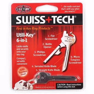 Chave Suiça Swiss+tech Multi Tool 6 Funções Canivete Edc