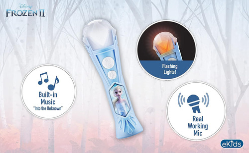 Ekids Disney Frozen 2 - Micrófono De Juguete Para Niños Con