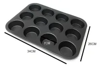 Comprar Molde Cupcake Muffin Reposteria 12 Cavidades Pastelería CL Color Gris