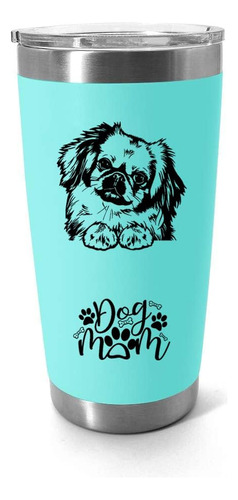 Pekingese Dog Mom Tumbler - 20oz - Con Pajita De Acero Inoxi