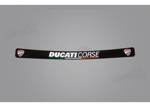 Adesivo Capacete Viseira Reflet. Compatível Ducati Vis01