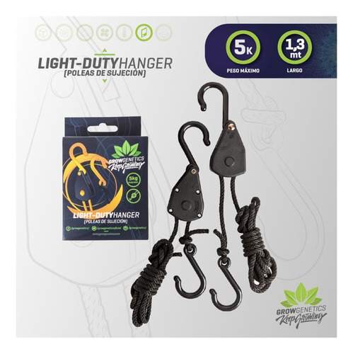 Poleas Light-duty Hanger 5kg - Grow Genetics
