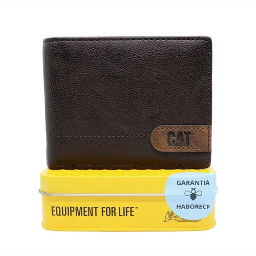 Cartera Caterpillar Para Hombre Con Estuche Cafe 22and Env o gratis