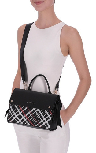 Bolsa Para Mujer Westies Hbterrencewe Acabado de los herrajes Niquel Color Negro/Multicolor Diseño de la tela Liso