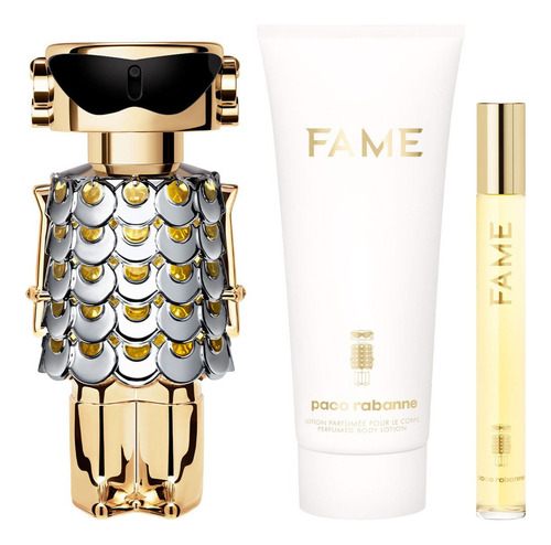 Set 3pz Fame Paco Rabanne Eau De Parfum 80ml/100ml/10ml