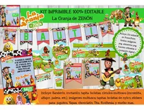 Comprar Kit Imprimible Editable Cumpleaños La Granja De Zenón