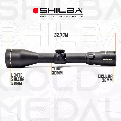 Imagen 2 de 10 de Mira Telescopica Shilba Gold Medal 3-12x56 Ir Luz Tubo De 30