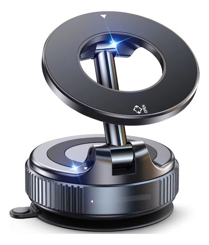 Soporte Celular Auto Magnético 360° Con Ventosa Premium Negro
