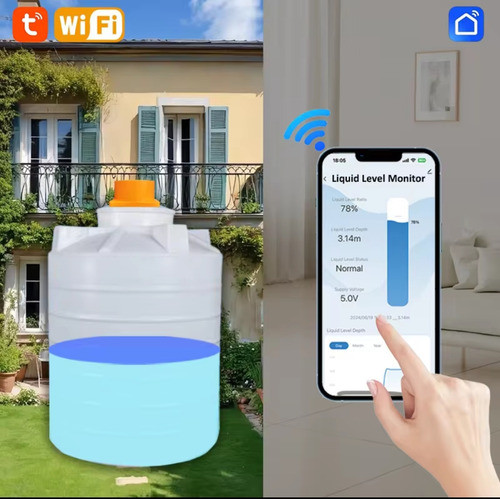 Medidor De Nível De Água Com Sensor E Transmissor Sem Fio