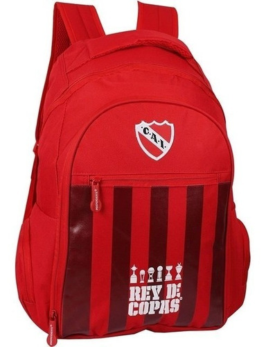 Mochila Independiente Rojo Original Escolar Futbol 18''