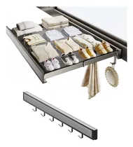 Comprar Tendedero De Pared Con Red, Tendedero De Secado De Ropa Para Zapatos, Calcetines, Ropa Interior, Estante De Secado De Pared Con Ganchos, Perchero Plegable, Retráctil, Estante De Secado Plegable