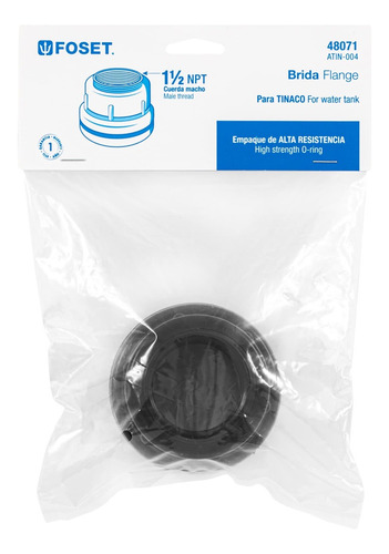 Brida De 2-1/2 De Polipropileno Para Tinaco, Foset 48071